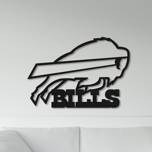 Buffalo Bills Football Metallschild, Metall Wanddekor, Mann Höhle Dekor, Geschenk für Freund, Metall Wandkunst, Geschenk für Fußball Liebhaber, Wandbehang