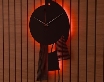 Nowoczesny metalowy zegar ścienny LED: minimalistyczny, cichy design