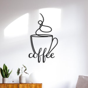 Coffee Time Metal Wall Art, Coffee Cups Metal Wall Sign, Metal Wall Decor, Kitchen Wall Decor, Wall Hanging, Coffee Shop Metal Wall Decor