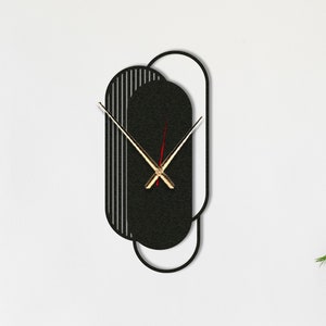 Extragroße moderne Metall-Wanduhr: Abstraktes stilles Wohndekor