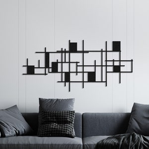 Geometric Metal Wall Art: Modern Abstract Sculpture