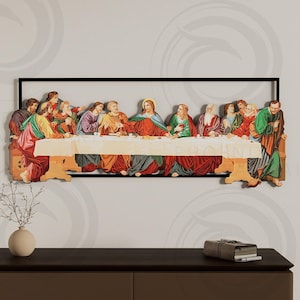 Jesus Last Supper Metal Wall Art: Leonardo Da Vinci Religious Decor
