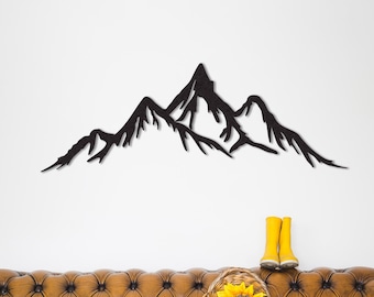 Metal Mountain Wall Art: Nature Decor, Wall Hanging