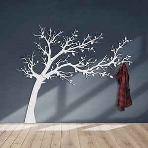 EXTRA LARGE Branch Coat Rack Metal Wall Hanger, Metal Wall Hanger, Metal Wall Decor Hooks, Modern Coat Rack Entryway Decor, Metal Wall Decor