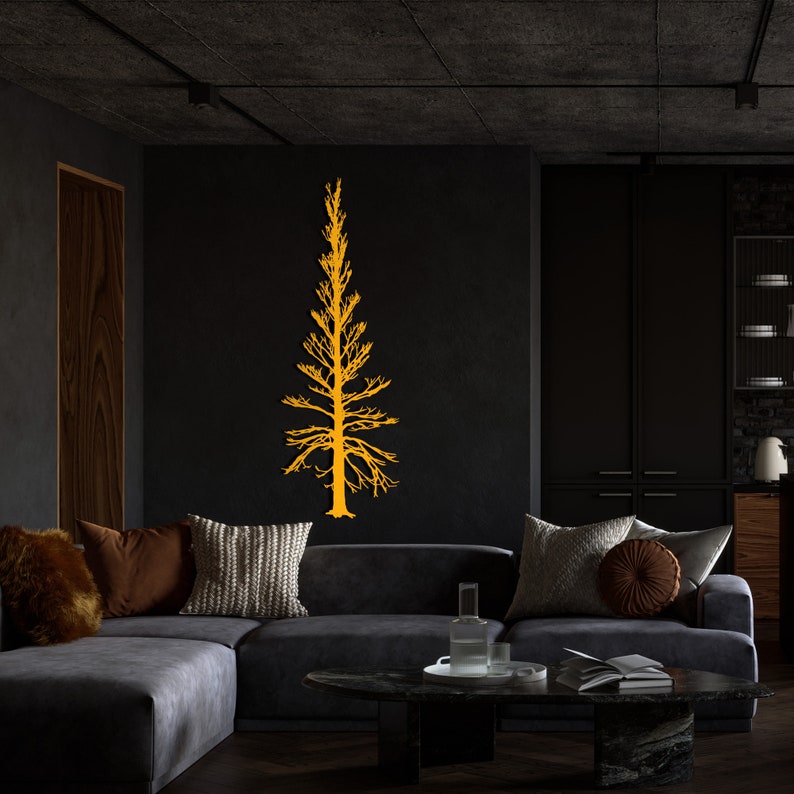 Metal Pine Tree Wall Decor: Nature Wall Art - Etsy