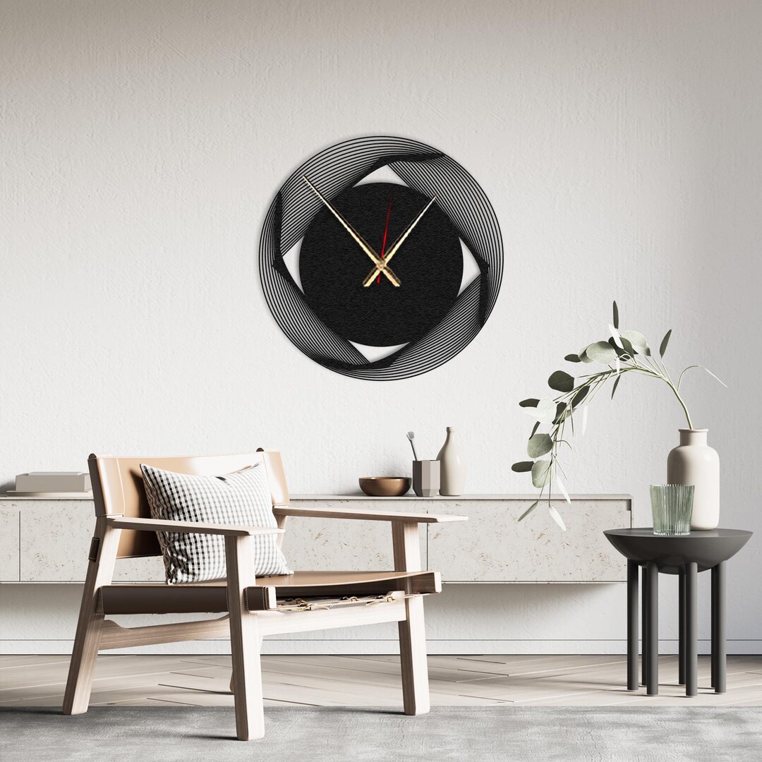 Modern Metal Wall Clock, Unique Wall Decor Clock for Office, Oversized ...