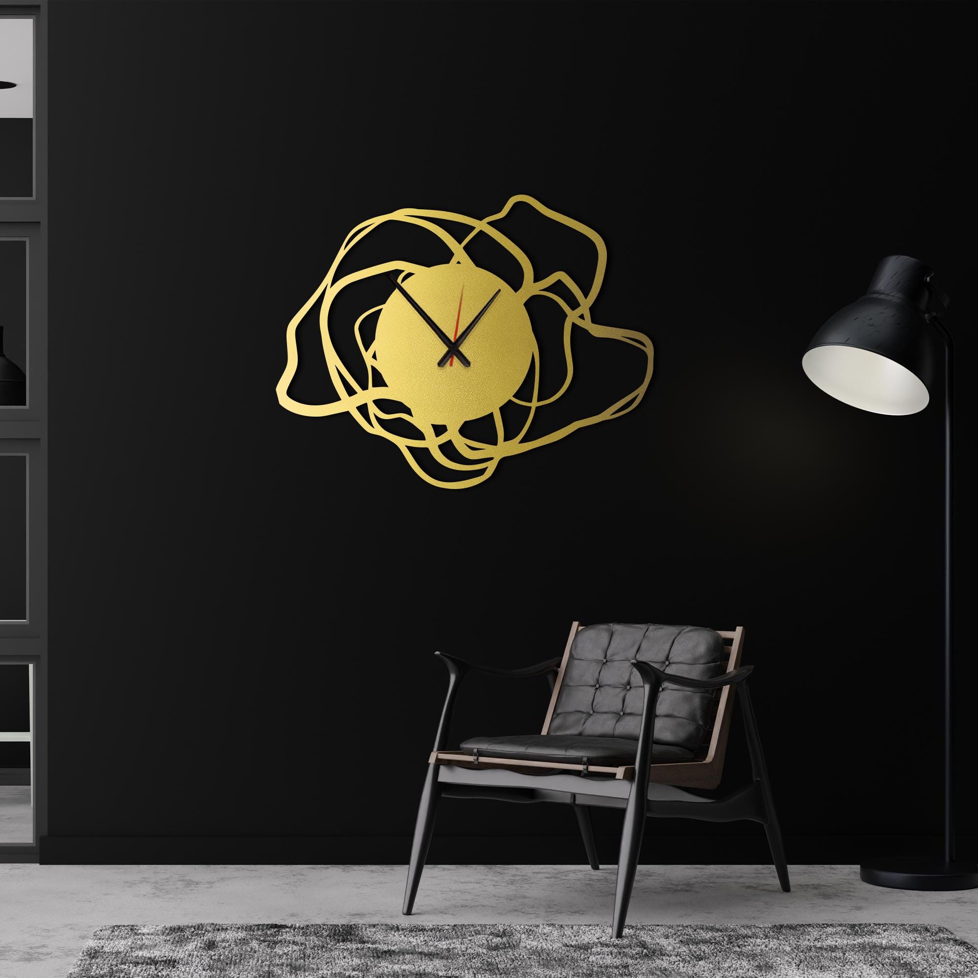 Clock Splatter Vector Abstract Metal Wall Clock: Modern Splatter Art, Silent Clock - Etsy