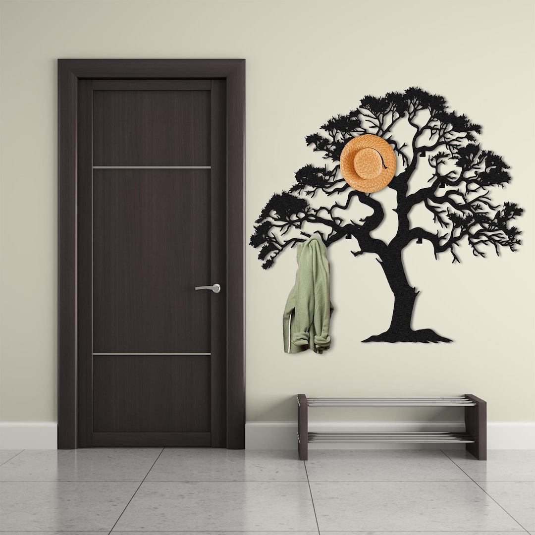 Plane Tree Extra Large Coat Rack Metal Wall Decor, Tree Branch Art ...