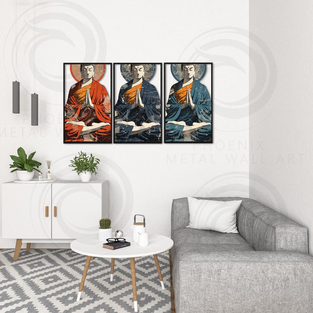 Yoga Studio Metal Wall Art: Set of 3, Modern Home Decor - Etsy