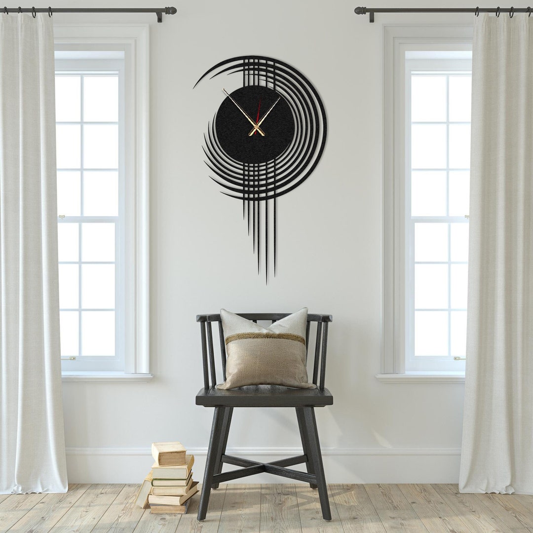 Oversized Modern Mimimalist Metal Wall Clock, New Season Wall Clock