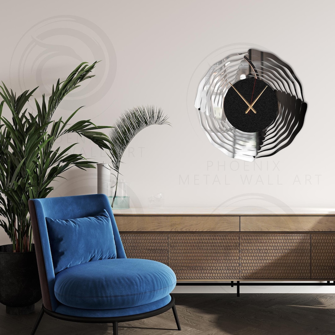 Bohemian Metal Wall Clock, Modern Silent Wall Clock, Unique Design ...