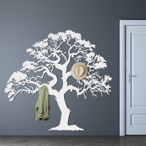 Plane Tree Extra Large Coat Rack Metal Wall Decor, Tree Branch Art ...