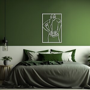 Masculine Man Bathroom Wall Art, Man in Bathrope Metal Bathroom Wall ...