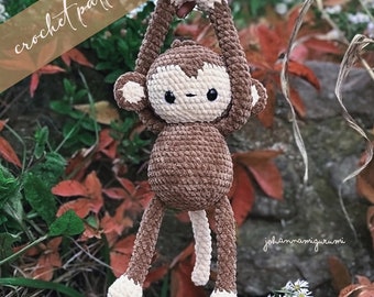 CROCHET PATTERN - Marty the Monkey | Amigurumi Crochet Monkey | Crochet Plushie Pattern | Digital PDF File