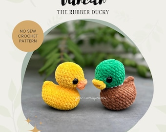 Duncan the Rubber Ducky Crochet Pattern – No Sew Amigurumi (Digital PDF File)