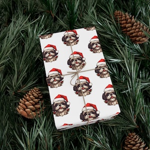 Shih Tzu Gift Wrap Paper Christmas Gift Wrapping Paper with Shih Tzu Print Dog Lover Gift Shih Tzu Gift Paper