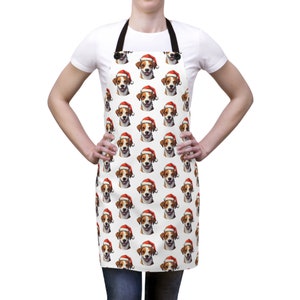 Delantal navideño de Jack Russel Terrier, regalo para amantes de los perros, regalos navideños para amantes de los perros para Navidad
