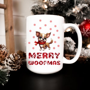 Chihuahua Christmas Mug Gift For Dog Lover Chihuahua Holiday Mug Christmas Gift For Dog Mom Dog Dad Gift Chihuahua Coffee Mug