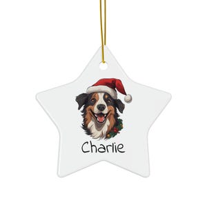 Décoration de Noël personnalisée berger australien : cadeau pour amoureux des chiens