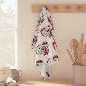 Westie Christmas Kitchen Towel: Dog Lover Gift