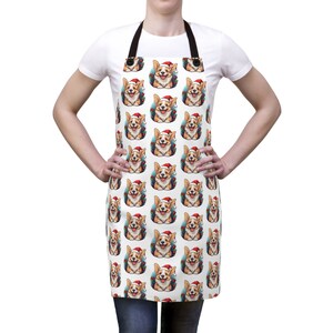 Delantal navideño de Corgi, regalo para amantes de los perros, regalos navideños para amantes de los perros para Navidad