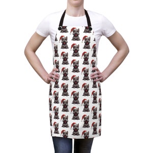 Delantal navideño de Scottie, regalo para amantes de los perros, regalos navideños para amantes de los perros para Navidad, Scottish Terrier