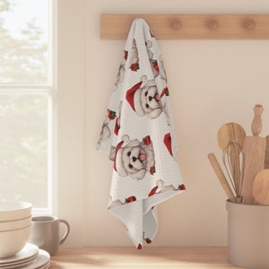 Maltese Towel Gift Maltese Dish Towel Gift For Dog Lover Kitchen Towel Maltese Gift For Dog Mom Tea Towel Gift For Christmas Dog Owner Gift
