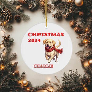 犬好きの方へのパーソナライズされたラブラドールオーナメントギフト 犬のお母さんへのカスタムクリスマスオーナメントラブラドールギフト 犬のお父さんへのクリスマスギフト