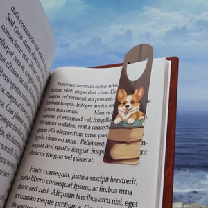 Corgi Dog Bookmark: Retro Book Lover Gift