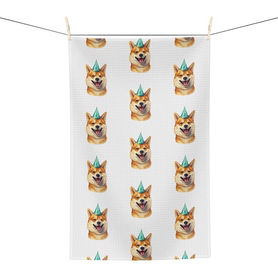 柴犬の誕生日キッチンタオル：犬好きへのギフト - Etsy 日本