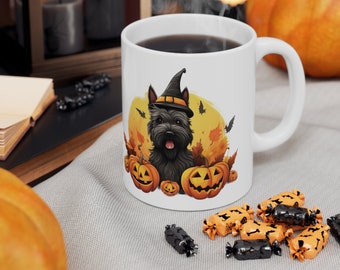 Scottish Terrier Halloween Mug Dog Lover Gift Scottie Gift Gift For Halloween Gift For Dog Mom Gift For Dog Dad Fall Coffee Mug