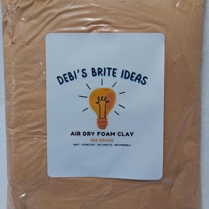 Debi&#39;s Brite Ideas (FIRM SOFT) Cookie Dough 500G of Air-Dry Foam Clay