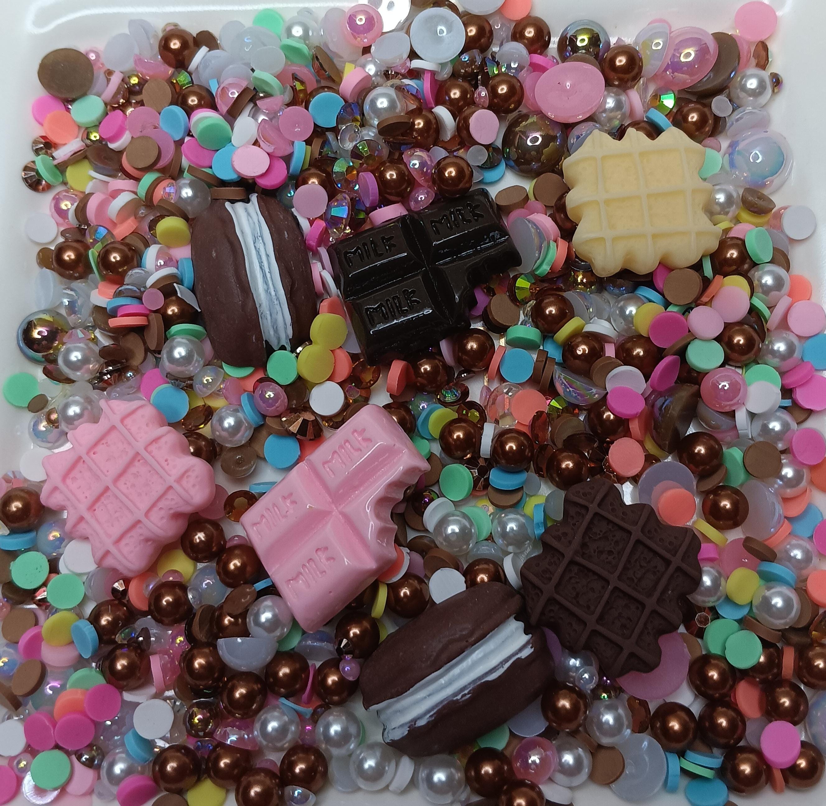 Bundle of Chocolate Mix of Rhinestones Mix Perils and 2 X 100G Bags of ...