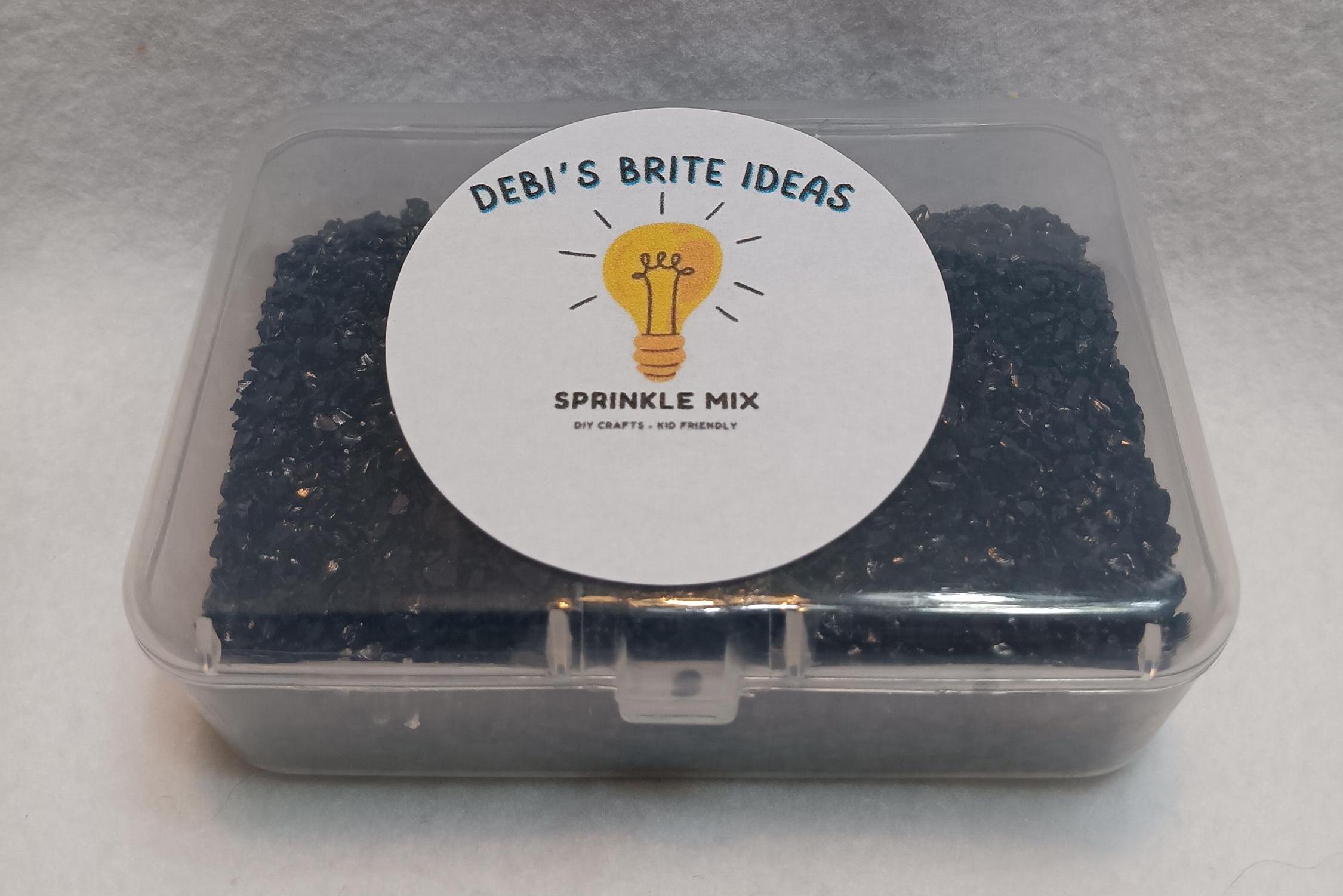 Crushed Glitter Rock Black Sprinkle 100G - Etsy