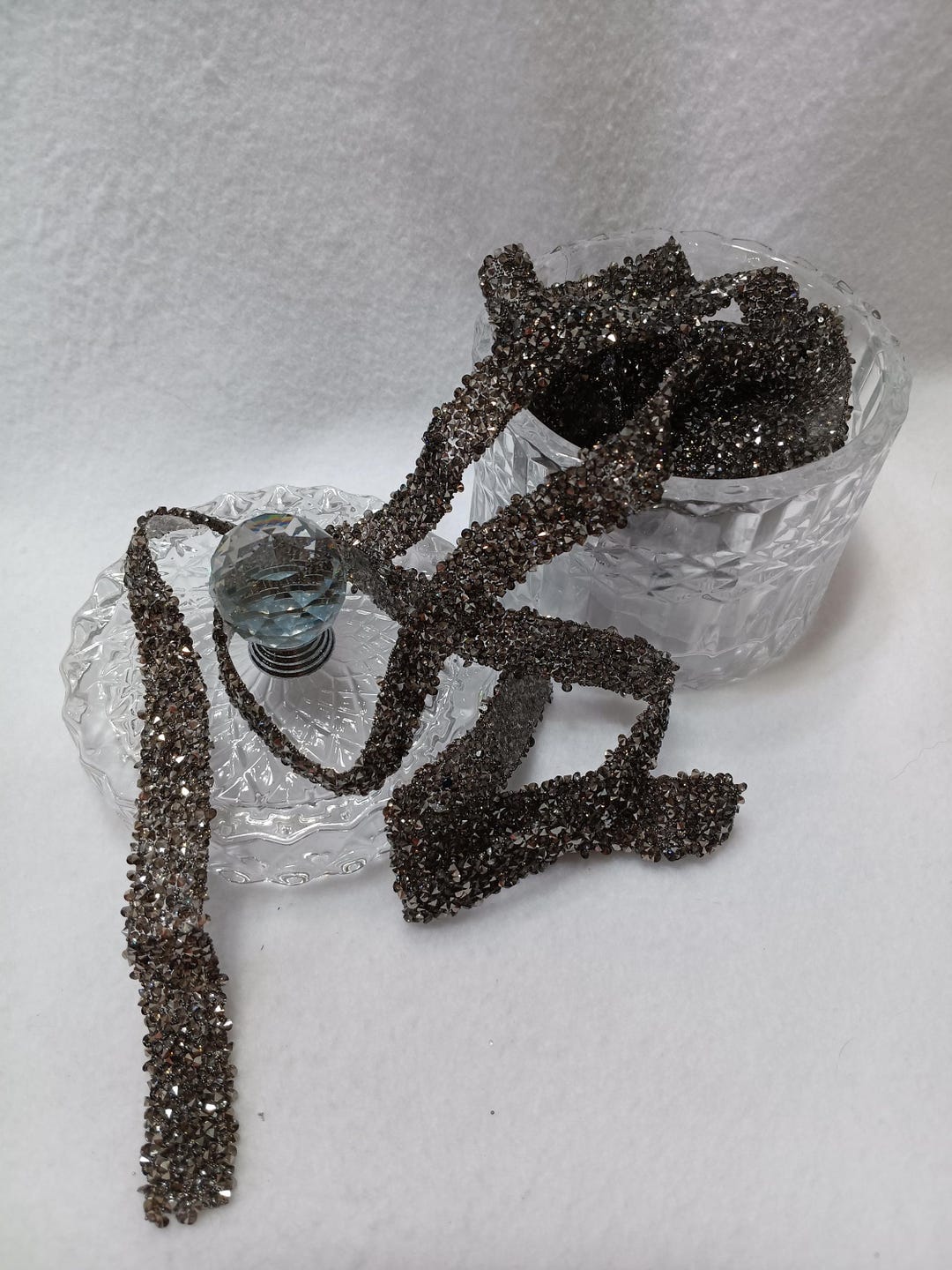 Black Rhinestone Ribbon 6 Foot Long With Adhesive - Etsy