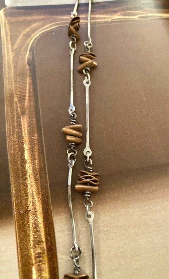 Silver and Copper Necklace - Michigan made