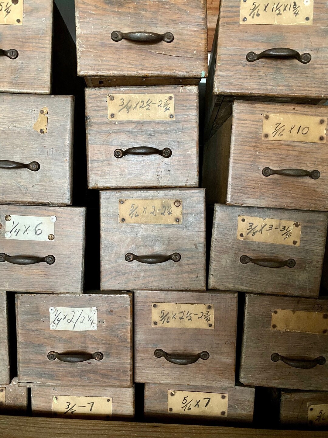 78 Antique Hardware Store Wooden Drawers set of 78 Etsy
