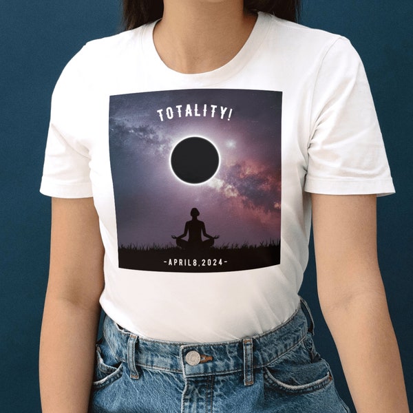 Chemise Solar Eclipse 2024 T-shirt Totality, t-shirt Path of Totality, cadeau souvenir américain de l'éclipse de printemps.