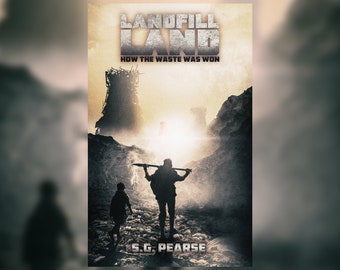Premade Book Cover | Author Name + Title Editable | Landfill Land