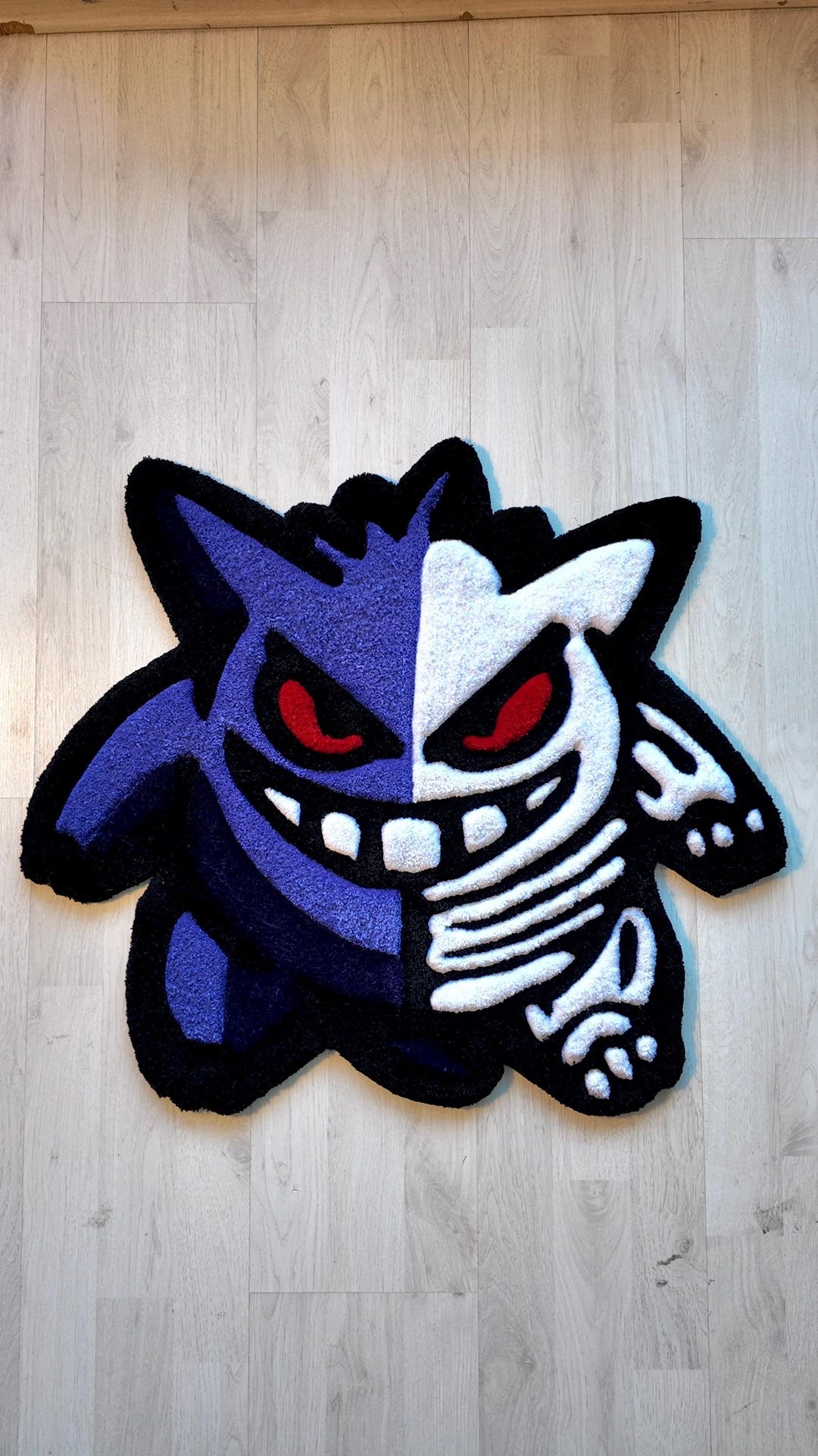 Skeleton Pokemon Rug 3D Skeleton Rug: Gengar Inspired, Bright Cartoon Decor - Etsy