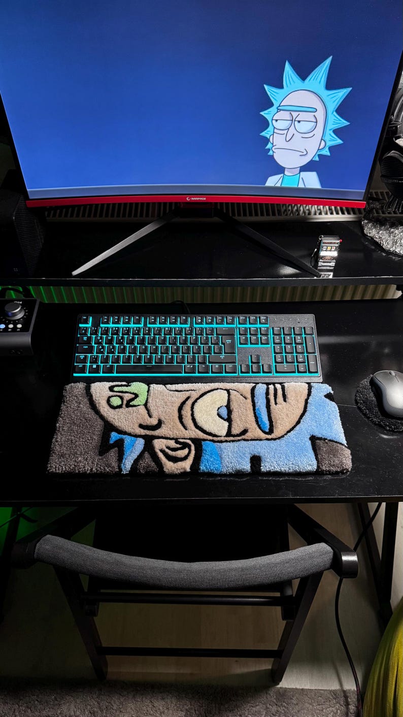 Handmade Tufted Keyboard Rug: Gamer Desk Decor - Etsy