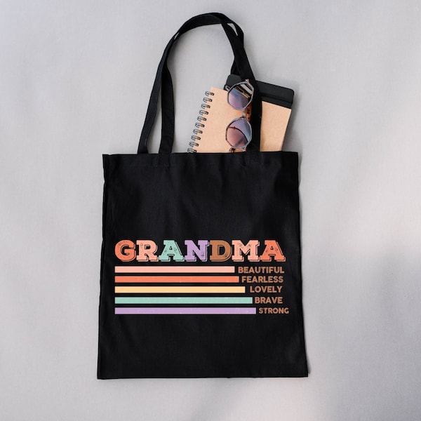 Vintage Grandma Tote Bag,Organic Gift for Her,Mother's Day Tote bag,Grandma Gift, Retro grandma tote bag,cute Bag,Mother's Day Bag, gift bag