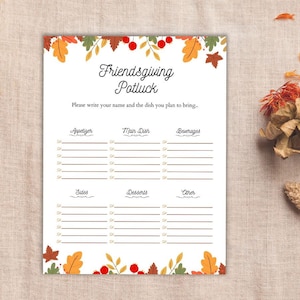 Friendsgiving Potluck Sign up Sheet - Il 300x300.5488498845 Sjop 