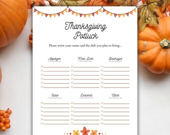 Thanksgiving Potluck Sign Up Sheet, Potluck Sign Up Sheet, Thanksgiving Potluck, Thanksgiving Potluck, Potluck Vorlage, Potluck Printable