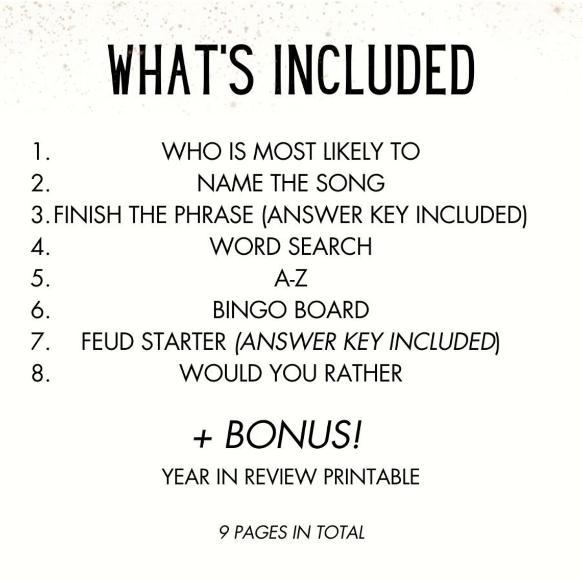 New Years Games Printable New Year S Eve Game Bundle Party Games New