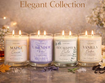 Coleção Luxe Aroma – Modelos de Rótulos de Velas Editáveis (Canva)