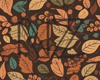 Seamless Fall Leaves Ceramic Decals Enamel Decal Fusible - Etsy