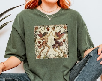 Mosaic Fairy Shirt, Fairycore tshirt, Whimsigoth Clothing, Faerie Tee, Goblincore, Light Academia, Cottagecore, Fairy Grunge, Comfort Colors