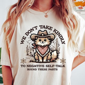 Negative Self-Talk Cat Shirt, Funny Mental Health Shirt, Therapy Tshirt, Gift for Therapist, Social Worker Shirt, School Counselor Gifts