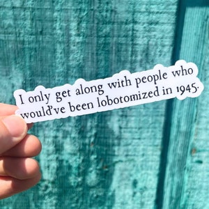 Lobotomy Funny Mental Health Sticker, Meme Stickers, Anxiety, Sarcastic Sayings, Dark Humor, Weirdcore, Laptop Water Bottle, Waterproof